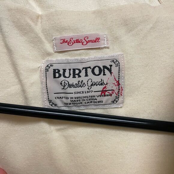 Burton Snowboarding Cream Hooded Sleveless Vest with Pockets SZ XS - Picture 10 of 10